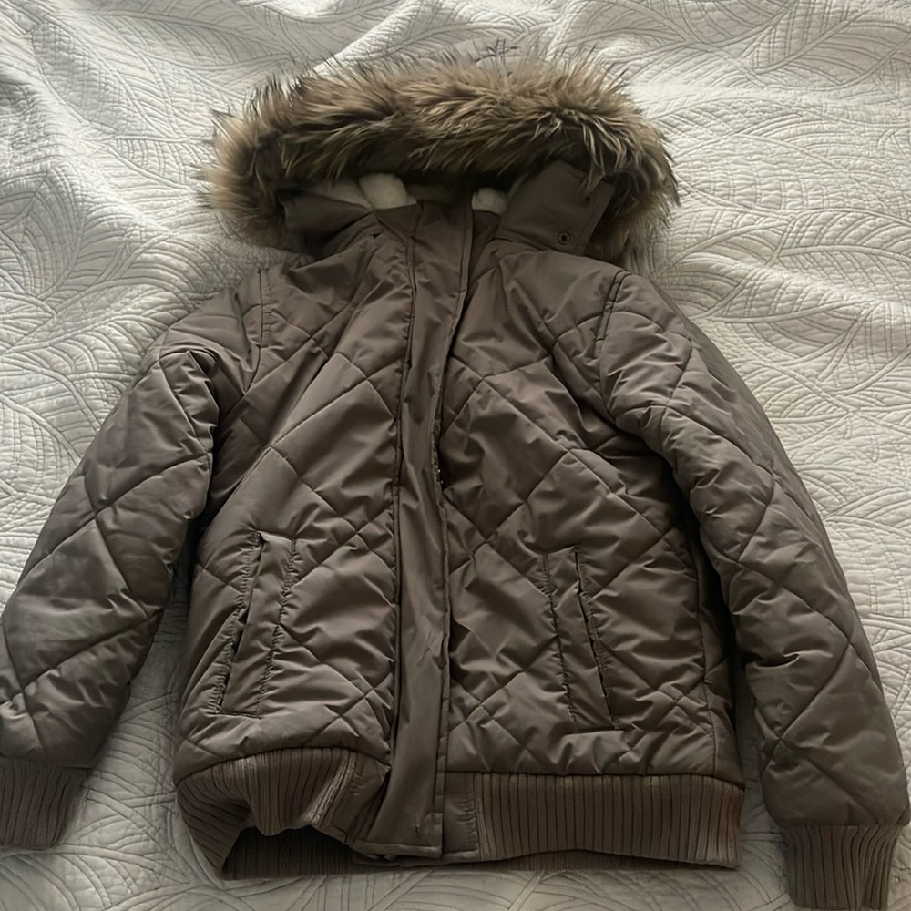Perfect condition abercrombie kids fur jacket